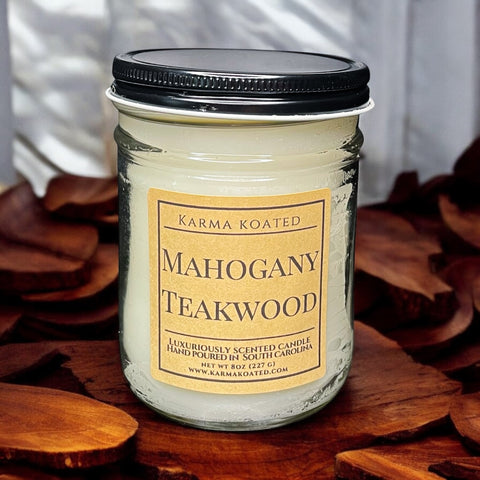 Mahogany Teakwood Single-Wick Candle 8oz
