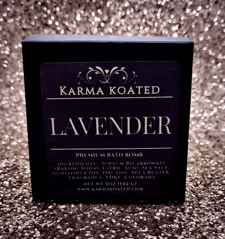 Lavender Bath Bomb bath bombs Karma Koated 