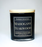 Mahogany Teakwood 2-Wick Candle 10oz Candle Karma Koated 